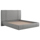 Ver imagem 1 de Cama King Flutuante com Cabeceira 195cm Astra S04 Linho Cinza - Lyam Decor