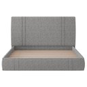 Ver imagem 3 de Cama King Flutuante com Cabeceira 195cm Astra S04 Linho Cinza - Lyam Decor