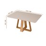 Mesa de Jantar Retangular 6 Lugares Carvalho Nobre Off White Kiara DJ Móveis - 4