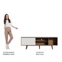 Ver mais imagens de Rack Madesa Dubai para Tv até 65 Polegadas com Pés - Rustic/branco/rustic