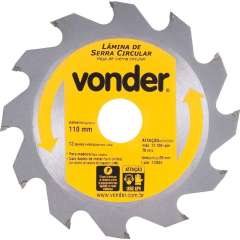 Serra Circular Videa 110X20X12D (4 3/8") Vonder