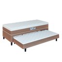 Ver imagem 1 de Cama Box Solteiro com Cama Auxiliar Conjugada Espuma D28 Aspen 88x188x53cm Marrom / Branco Hellen