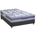 Ver imagem 1 de Cama Box Casal: Colchão Molas Ensacadas Paropas Supremo Gray + Base Crc Suede Gray (138x188)