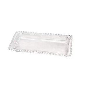 Travessa Oval de Cristal Coração Lyor - 25cm X 13 X 2,50cm