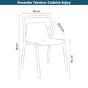 Ver imagem 7 de Kit 2 Cadeiras Empilhável Enjoy Rivatti 53 Cm (largura) Polipropileno (pp) Pêssego com Proteção