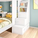Ver imagem 6 de Beliche Office Infantil/Juvenil Moon com Escrivaninha em L e Escada 2 Portas e 2 Gavetas Yescasa Bra