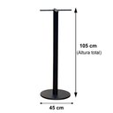 Ver imagem 3 de Mesa Pisa Beta Bistrô Fratini 107,50cm (a) Disco Redondo Preto Tampo Mdp Redondo Grafito 80cm (l)