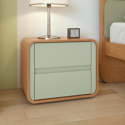 Mesa de Cabeceira Easy Like Amendoa Clean/salvia