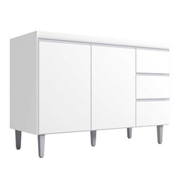 Balcão para Pia Andréia 120 Cm 2 Portas Branco Ajl - 1