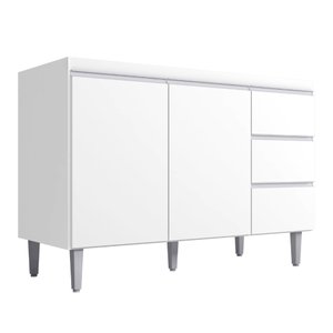Balcão para Pia Andréia 120 Cm 2 Portas Branco Ajl