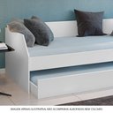 Ver imagem 2 de Sofá Cama Solteiro Duo com Cama Auxiliar em Mdf Reforçado 15mm Branco