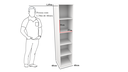 Ver imagem 2 de Armário Colmeia Eloisa M10 100% Mdf (closet Lojas Expositor) Vetorial Móveis Branco