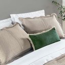 Ver imagem 4 de Kit Cobre Leito Colcha Clean Solteiro Dupla Face - Cáqui