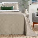 Ver imagem 6 de Kit Cobre Leito Colcha Clean Solteiro Dupla Face - Cáqui