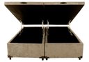 Ver imagem 1 de Cama Báu Box Base King Bipartido Suede Bege com Pistão a Gás.