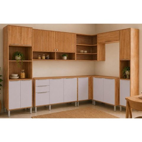 Cozinha Completa 8 Peças Divina CZ619 Cinamomo/Off White MGM