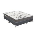 Ver imagem 1 de Cama Box King: Colchão Espuma Ortobom D33 Light + Base Crc Suede Gray(186x198)
