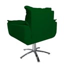Ver imagem 4 de Poltrona Decorativa Opalla Pés Giratório Metal Suede Verde - DS Estofados
