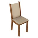 Ver imagem 4 de Conjunto Sala de Jantar Mesa Tampo de Vidro 6 Cadeiras Heloísa Madesa Rustic/crema/bege