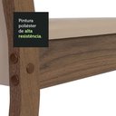 Ver imagem 2 de Conjunto Sala de Jantar Mesa Tampo de Vidro 6 Cadeiras Heloísa Madesa Rustic/crema/bege
