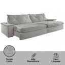 Ver imagem 3 de Sofá Apollo Linho 02 Módulos 100 Cm B25cm Meu Sofá Online A230 Linho Cinza