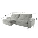 Ver imagem 4 de Sofá Apollo Linho 02 Módulos 100 Cm B25cm Meu Sofá Online A230 Linho Cinza