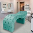 Ver imagem 2 de Maca Estética Estofada Reclinável Ergonômica Suede Ludmilla:azul Tiffany