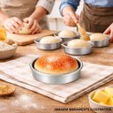 Ver imagem 4 de 50 Unidades Formas Pão de Hambúrguer 11,5x2,5cm Alumínio Profissional