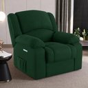 Ver imagem 3 de Poltrona do Papai Reclinável Sala de Cinema Madrid Elétrica Touch Usb Veludo Verde Esmeralda G23 Gra