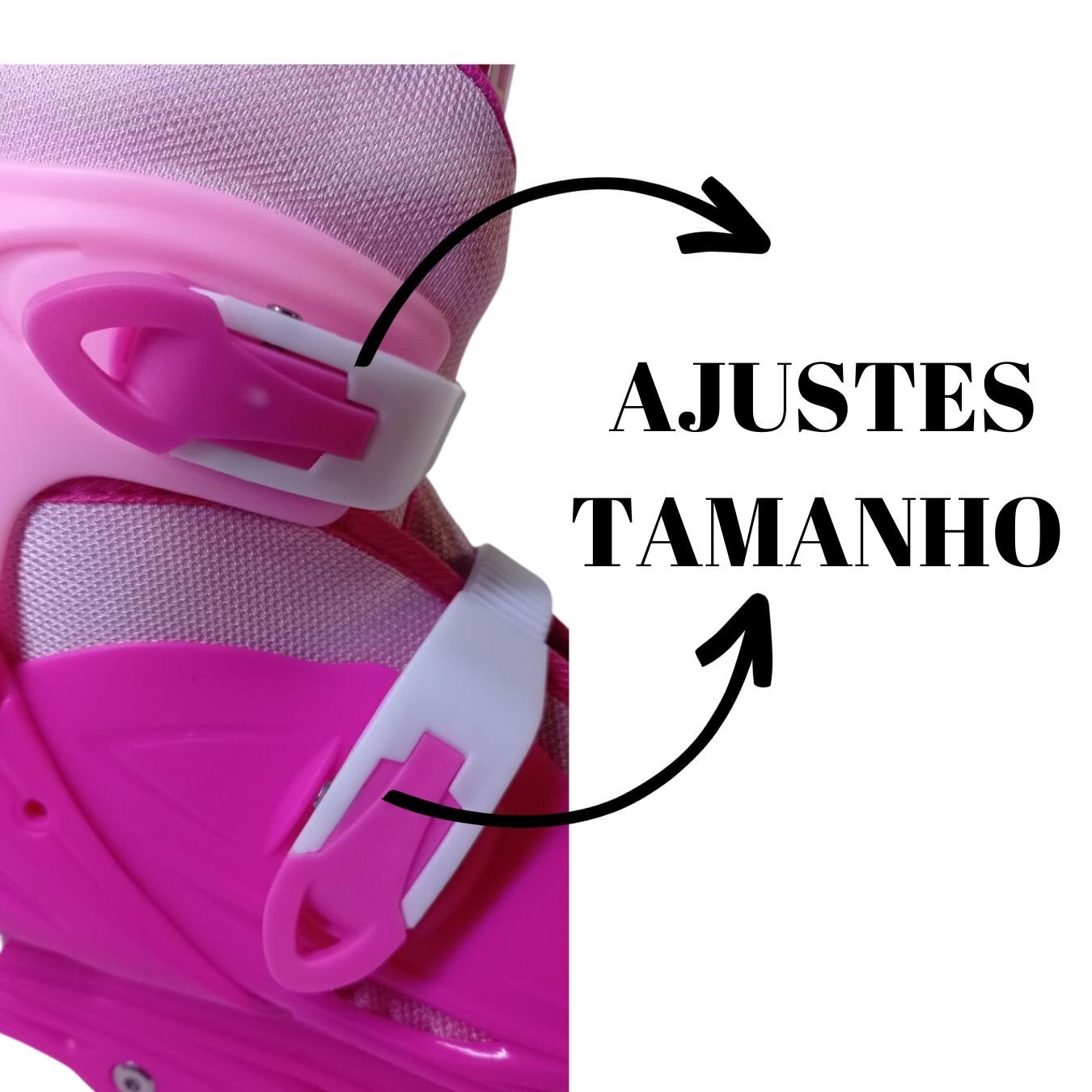 Patins Roller De 4 Rodas Rosa Com Kit de Proteção Tm:36/39 - 5