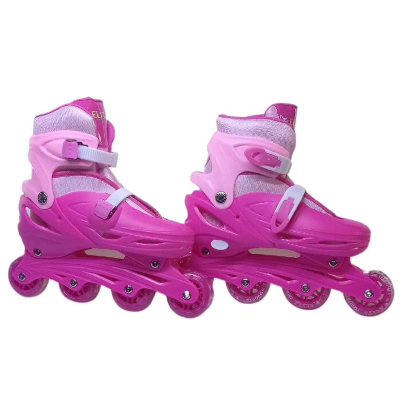 Patins Roller De 4 Rodas Rosa Com Kit de Proteção Tm:36/39 - 4