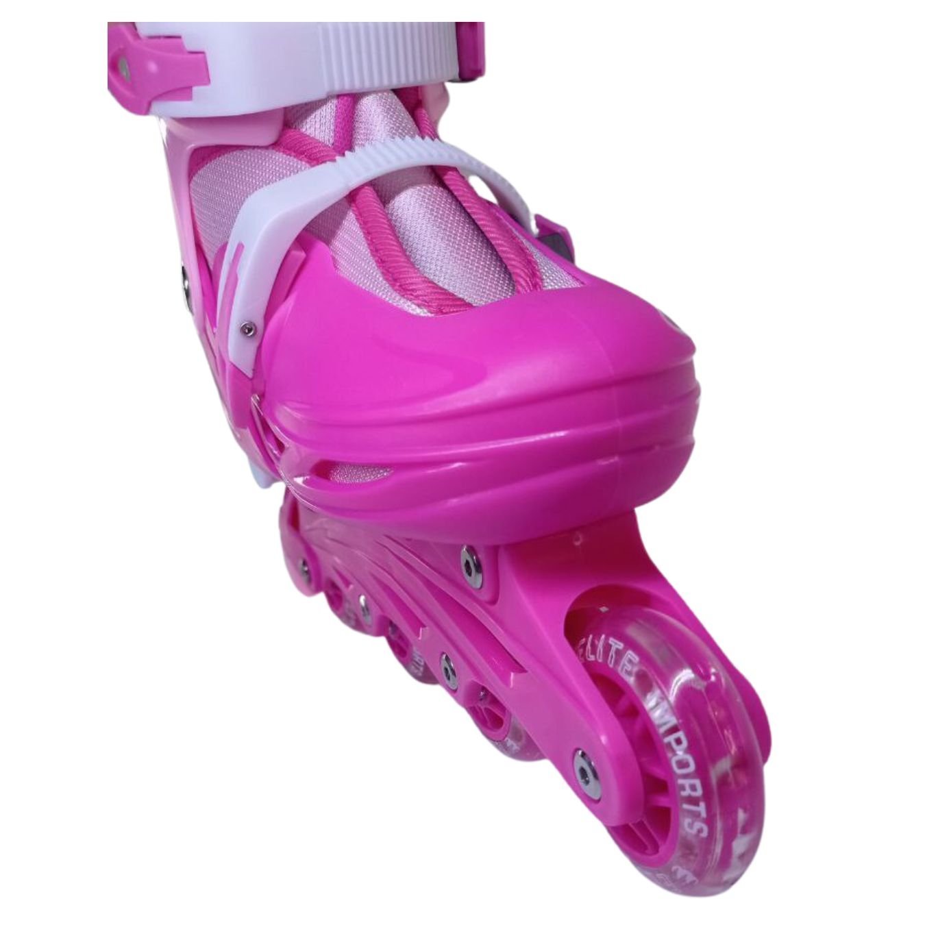 Patins Roller De 4 Rodas Rosa Com Kit de Proteção Tm:36/39 - 8