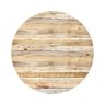 Painel de Tecido Sublimado Redondo Textura de Madeira - 1