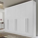 Ver imagem 2 de Guarda Roupa Casal 6 Portas 6 Gavetas da Vinci Plus D'doro Branco