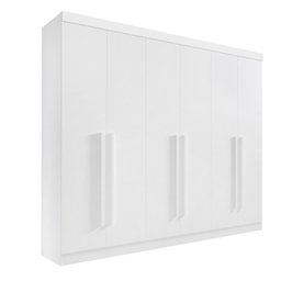 Guarda Roupa Casal 6 Portas 6 Gavetas da Vinci Plus D'doro Branco - 1