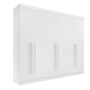 Guarda Roupa Casal 6 Portas 6 Gavetas da Vinci Plus D'doro Branco