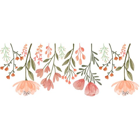 Adesivo de Parede Jardim de Flores - 45cm