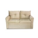 Ver imagem 1 de Sofá Pequeno 02 Lugares 150cm Mobi Suede Bege Herrero