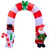 Arco Inflavel Natal Natalino Portal Iluminado Grande Papai Noel Boneco de Neve Festa Enfeite Decoraç - 5