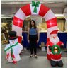 Arco Inflavel Natal Natalino Portal Iluminado Grande Papai Noel Boneco de Neve Festa Enfeite Decoraç - 3