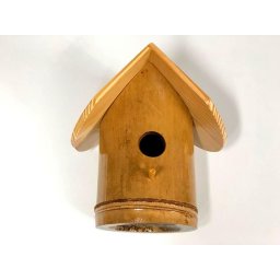 Ninho Casa de Bambu Pequeno para Pássaros Canários Artesanato - 1