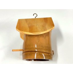 Ninho Casa de Bambu Pequeno para Pássaros Canários Artesanato - 2