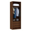 Ver imagem 2 de Guarda Roupa 2 Portas 3 Gavetas 80cm Prime Plus Luciane Móveis