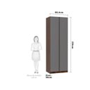 Ver imagem 4 de Guarda Roupa 2 Portas 3 Gavetas 80cm Prime Plus Luciane Móveis