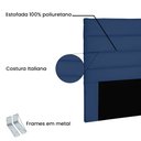 Ver imagem 4 de Cabeceira Solteiro 0,90m La Italiana Suede Azul Marinho - Pallazio