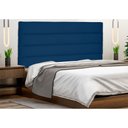 Ver imagem 3 de Cabeceira Solteiro 0,90m La Italiana Suede Azul Marinho - Pallazio