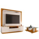 Ver imagem 1 de Estante Home Theater Nilo sem Pés com Mesa de Centro Frizz Cinamomo Off White - Madetec