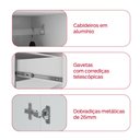 Ver imagem 6 de Guarda-Roupa Solteiro 100%MDF Alonzo 4 Portas Branco