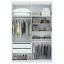 Ver imagem 3 de Guarda-Roupa Solteiro 100%MDF Alonzo 4 Portas Branco
