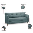 Ver imagem 3 de Sofá 3 Lugares Living para Sala Leblon 180cm Linho E03 - D’Rossi